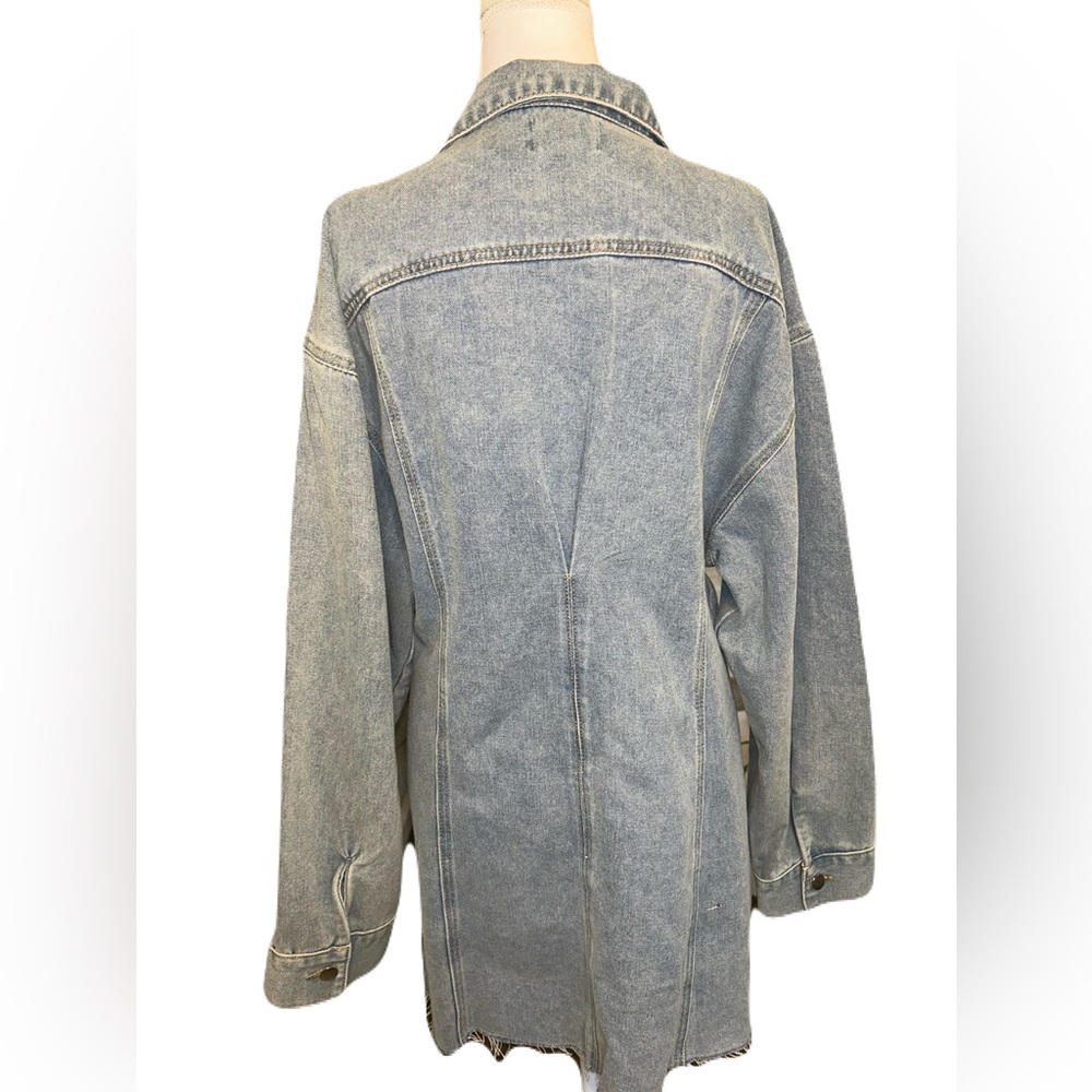 LOVE + Harmony Light Blue Denim Button-Up Dress Large - Picture 7 of 7